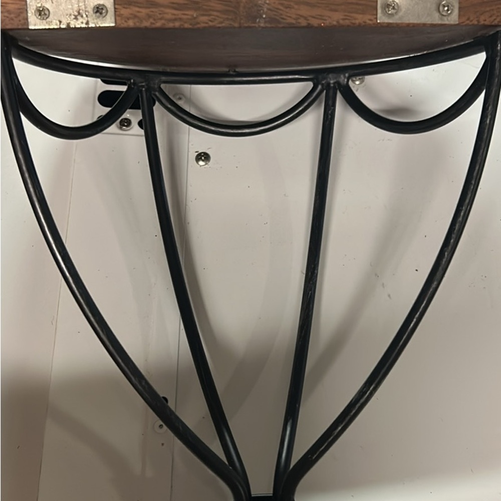 Elegant Black Metal Wall Shelf